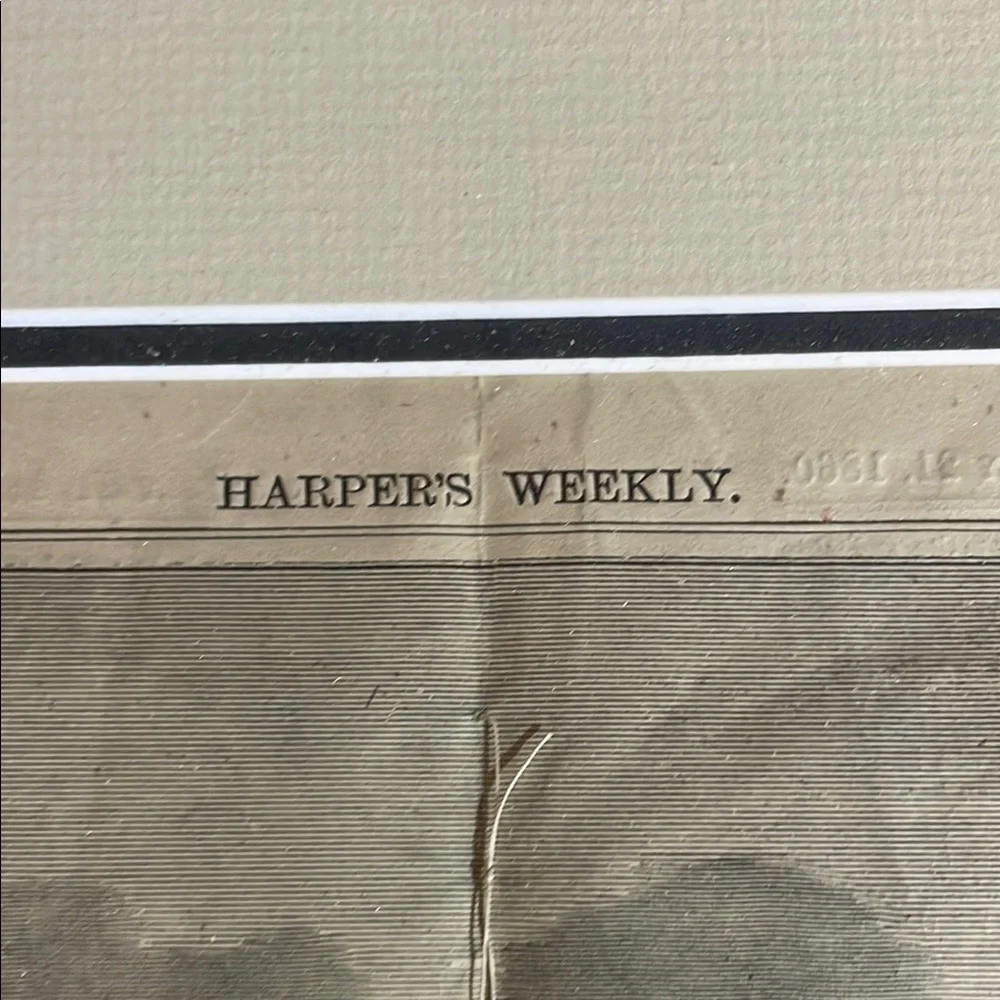 Staten Island NY History! Framed Antique Original Harper’s Weekly Cover - Picture 2 of 4